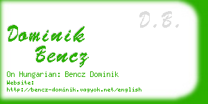 dominik bencz business card